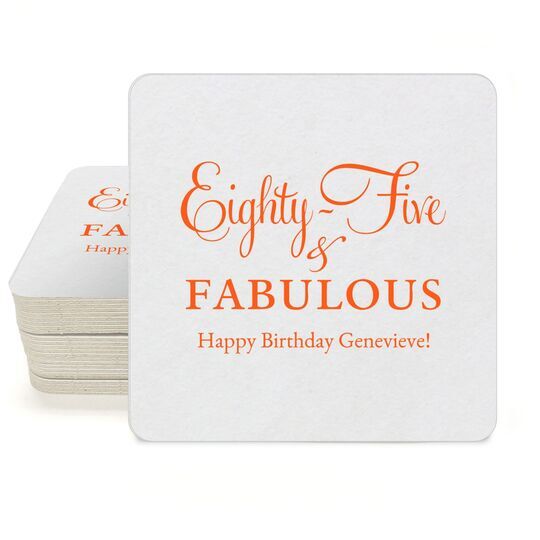 Eighty-Five & Fabulous Square Coasters